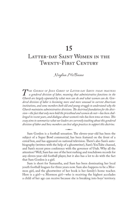 Latter-Day Saint Women in the Twenty-First Century