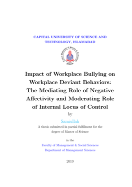 Impact of Workplace Bullying on Workplace Deviant Behaviors