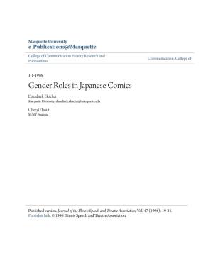 Gender Roles in Japanese Comics Daradirek Ekachai Marquette University, Daradirek.Ekachai@Marquette.Edu