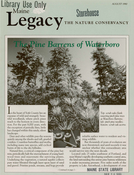 Maine Legacy, August 1990 Soft Blizzard: the Moths and Butterflies of the Pine Barrens