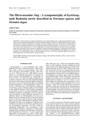 Nath Rodentia Newly Described in Petromus Typicus and Octodon Degus