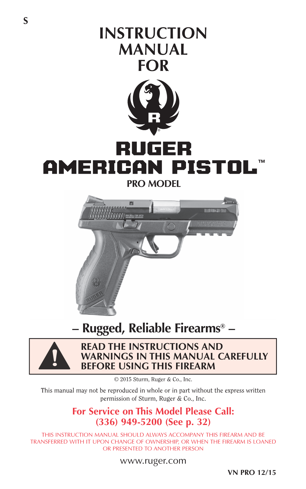 Ruger American Pistol Manual