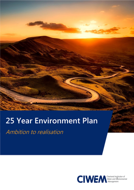 25 Year Environment Plan Ambition to Realisation