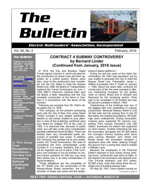 The Bulletin CONTRACT 4 SUBWAY CONTROVERSY
