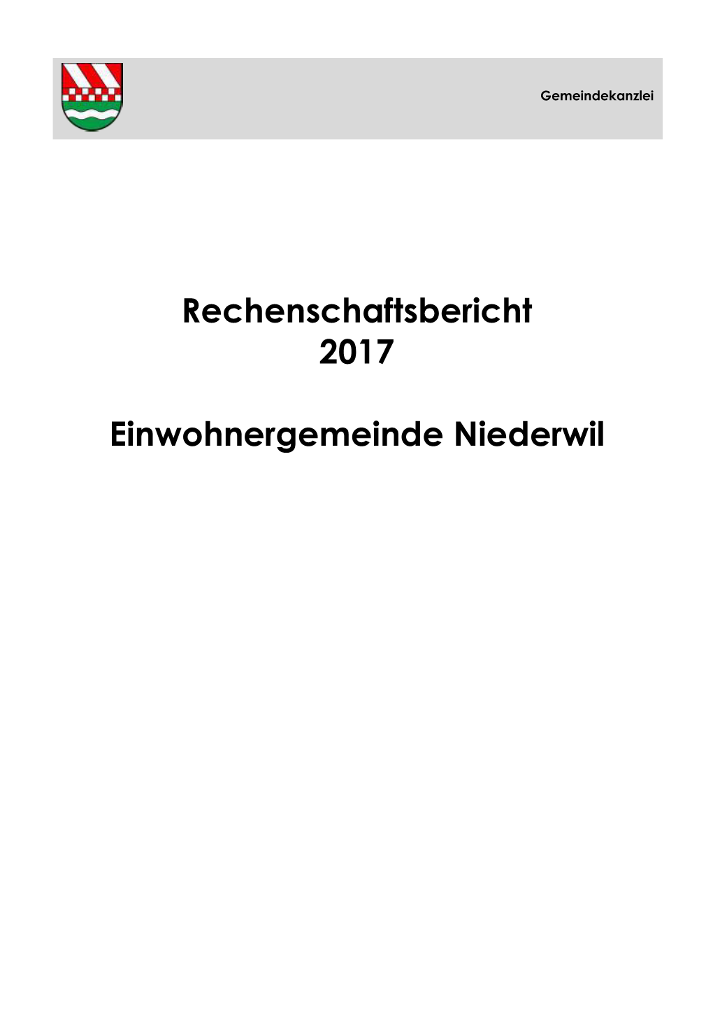 Rechenschaftsbericht Einwohnergemeinde 2017