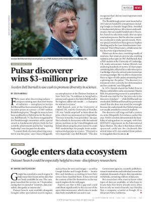 Google Enters Data Ecosystem Dataset Search Could Be Especially Helpful to Cross-Disciplinary Researchers