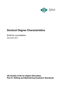 Doctoral Degree Classifications 2014 HEFCE Comments