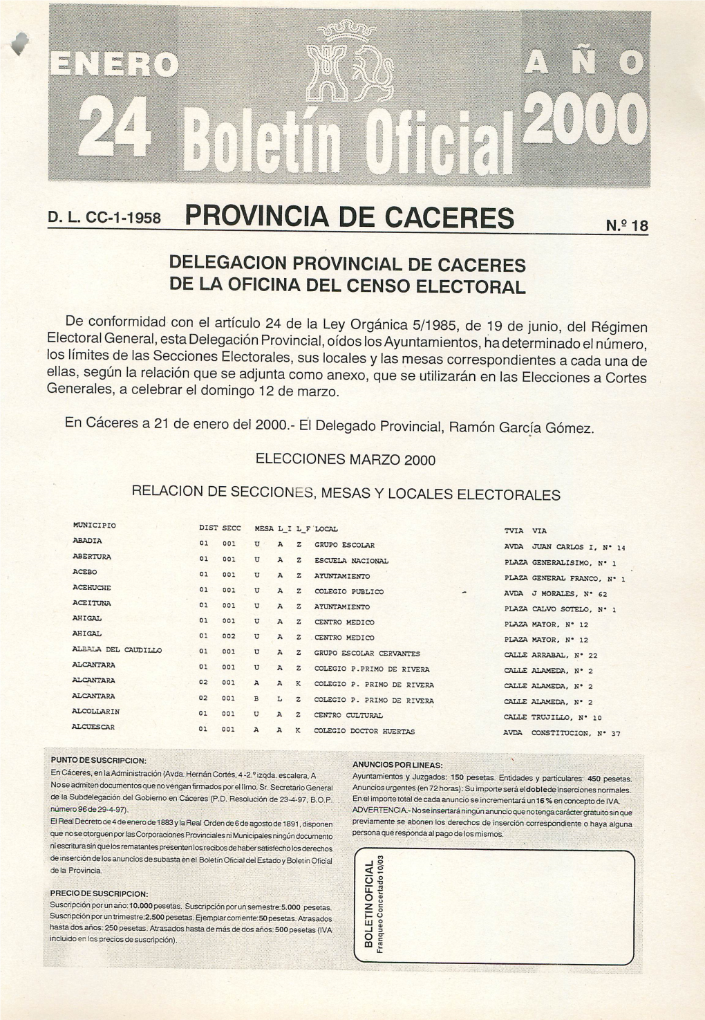 D.L.Cc-1-1958 PROVINCIA DE CACERES N.5 18