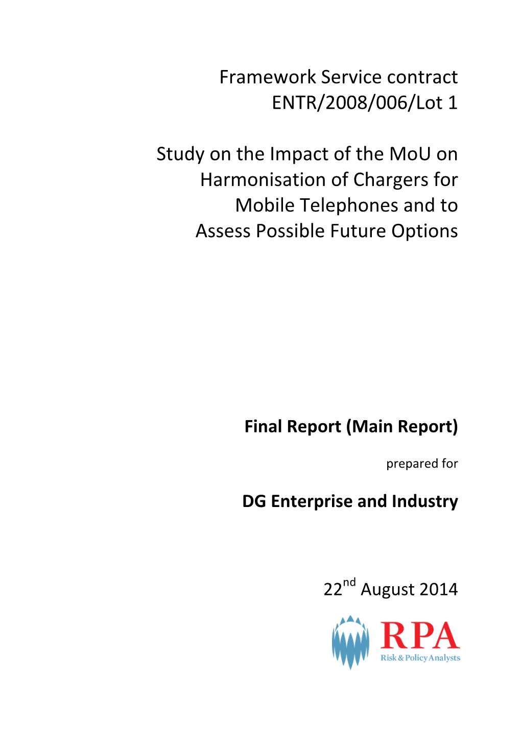 Final Report (Main Report)