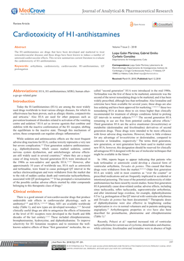 Cardiotoxicity of H1-Antihistamines