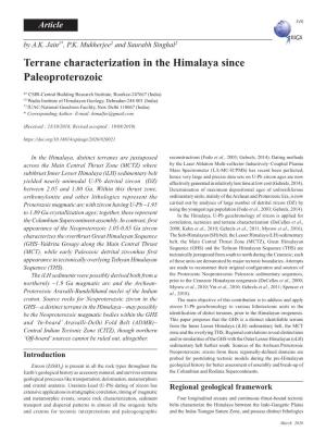 Terrane Characterization in the Himalaya Since Paleoproterozoic