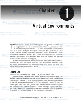 Virtual Environments Chapter 1 3