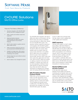 C•CURE Solutions SALTO Offline Locks