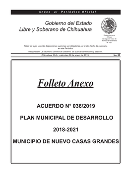 Plan Municipal De Desarrollo-Nuevo Casas Grandes