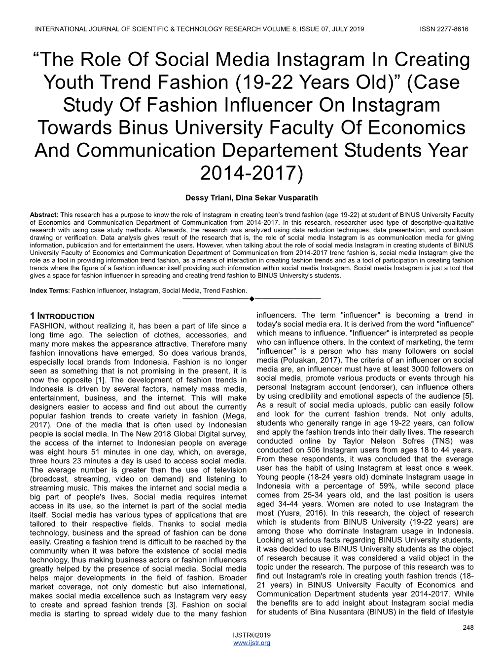 The Role of Social Media Instagram in Creating Youth Trend Fashion (19