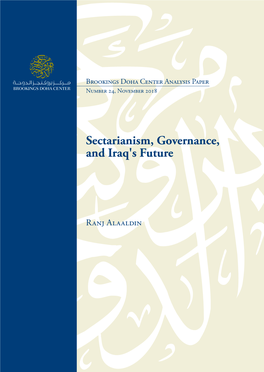 Sectarianism, Governance, and Iraq's Future