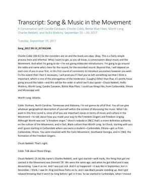 Song & Music in the Movement