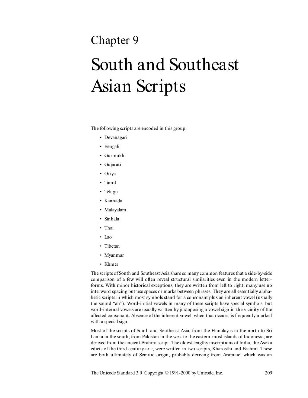 South and Southeast Asian Scripts 9