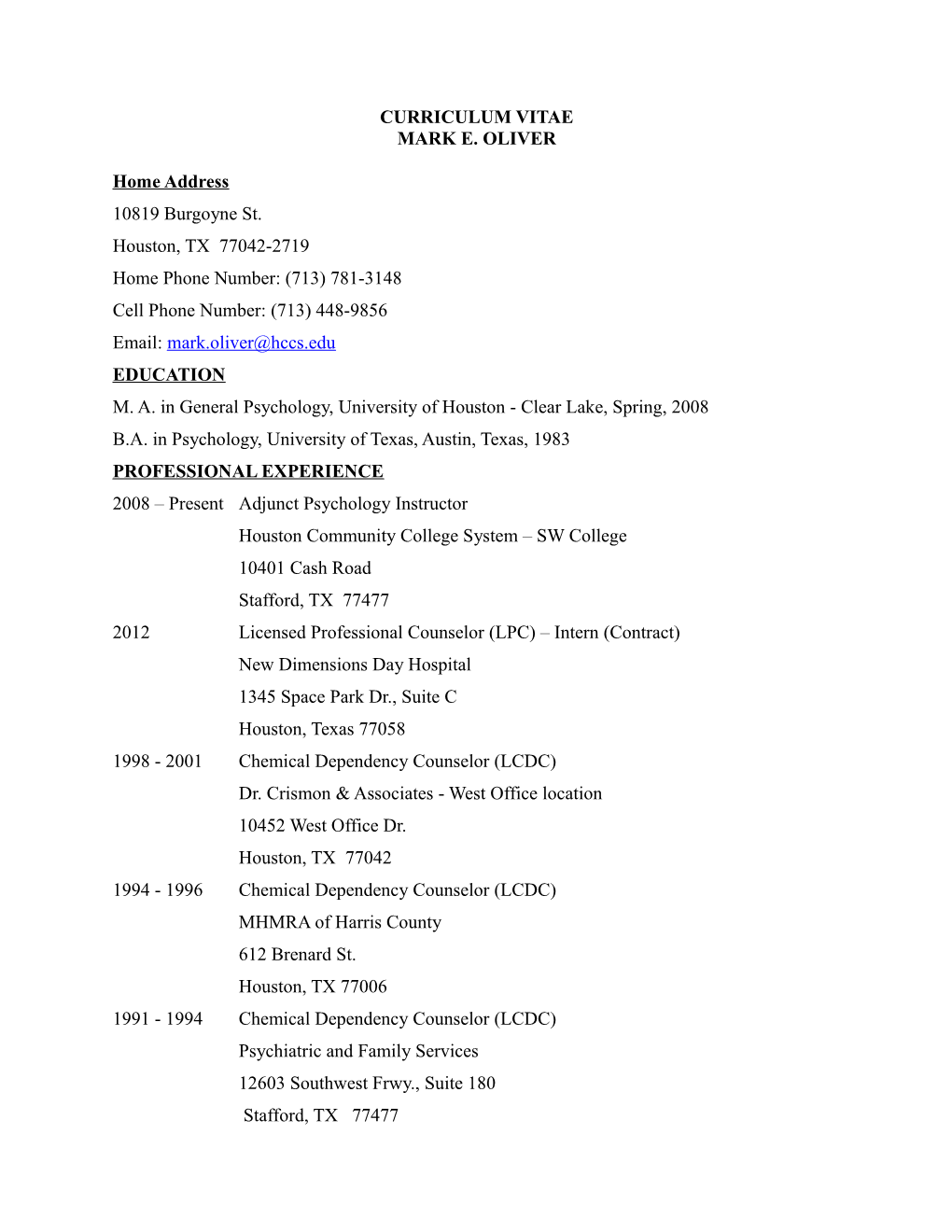 Curriculum Vitae s349