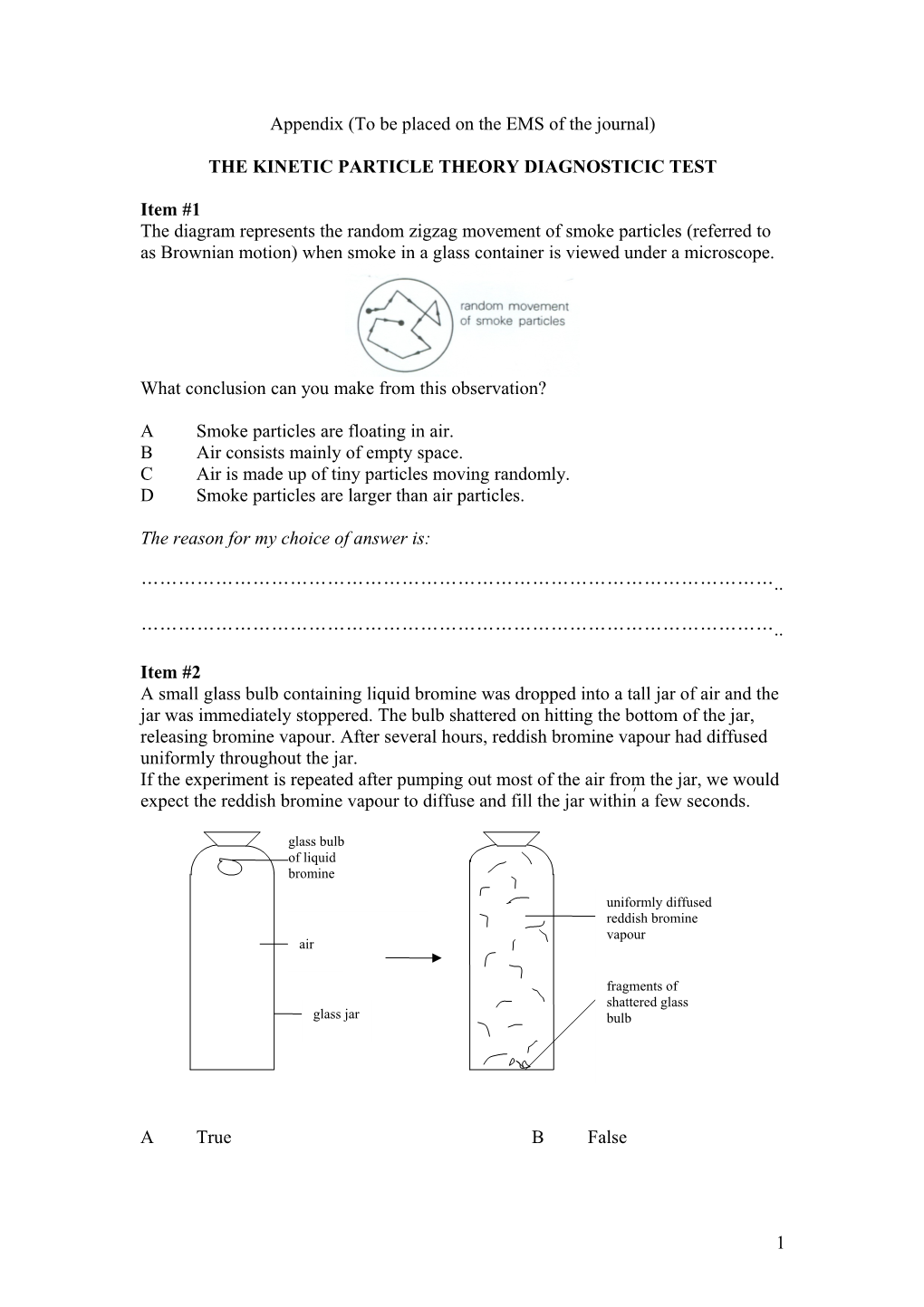 Appendix (To Be Placed on the EMS System)