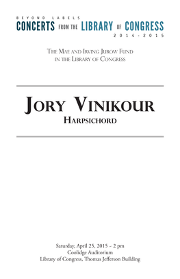 Jory Vinikour Harpsichord