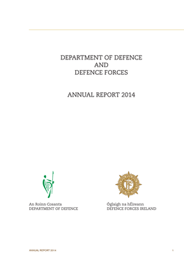 Dept of Defence & Defence Forces Annual Report 2014