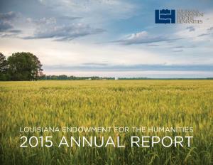 2015 Annual Report Table of Contents