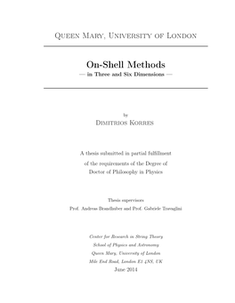On-Shell Methods in Three and Six Dimensions