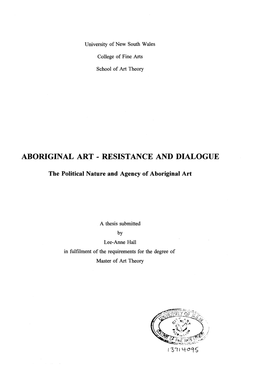 Aboriginal Art - Resistance and Dialogue