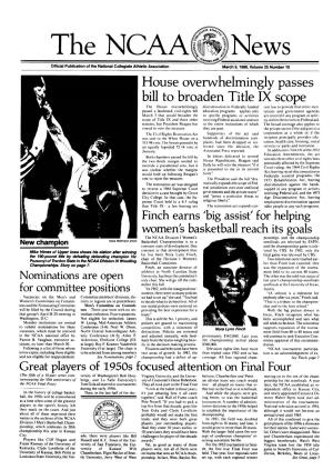 THE NCAA NEWS/March A,1988 Two Attendance Records Set at ‘88 Convention in Nashville Two NCAA Convention Attend- Percent