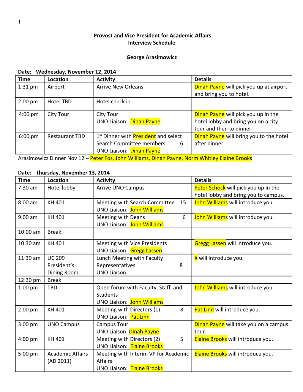 Provost and Vice President for Academic Affairs