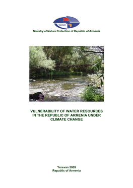 Vulnerability of Water Resources in the Republic of Armenia Under Climate Change