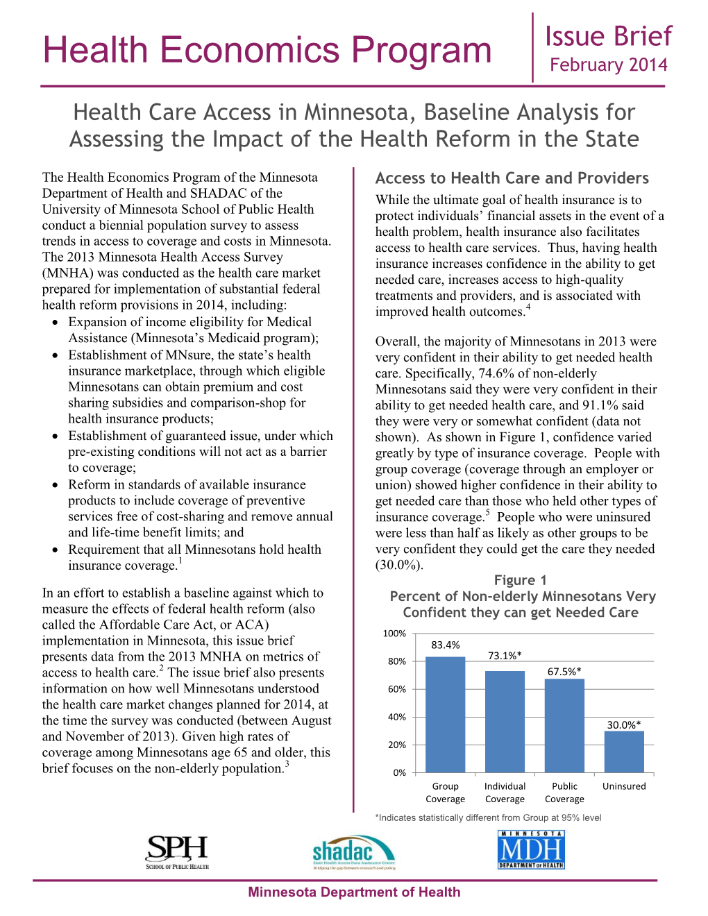 Measuring the Affordable Care Act in Minnesota: Access to Health Care