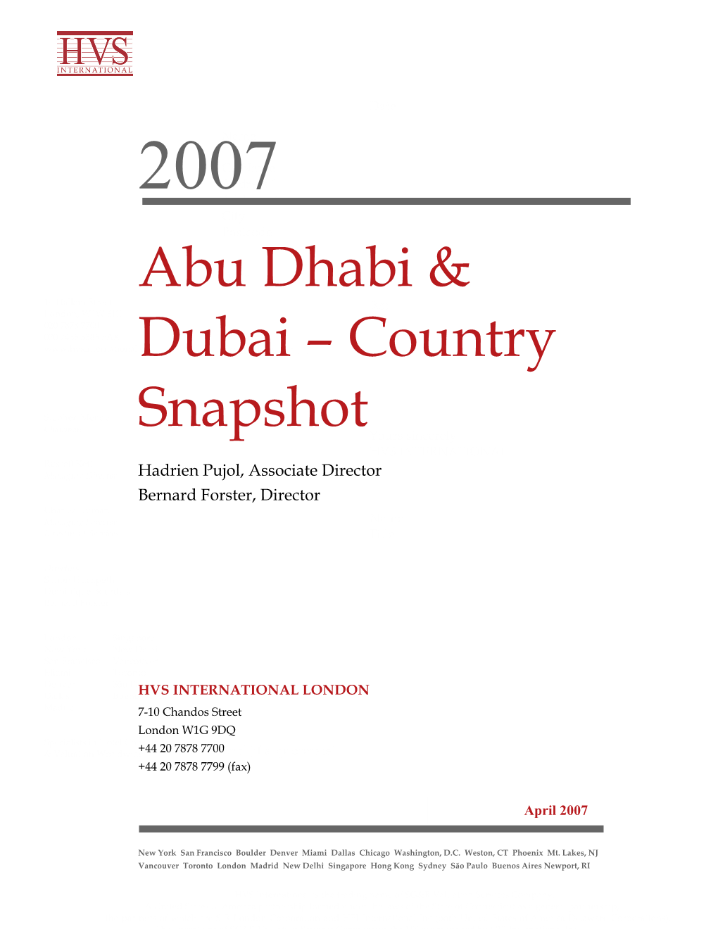 Abu Dhabi & Dubai – Country Snapshot