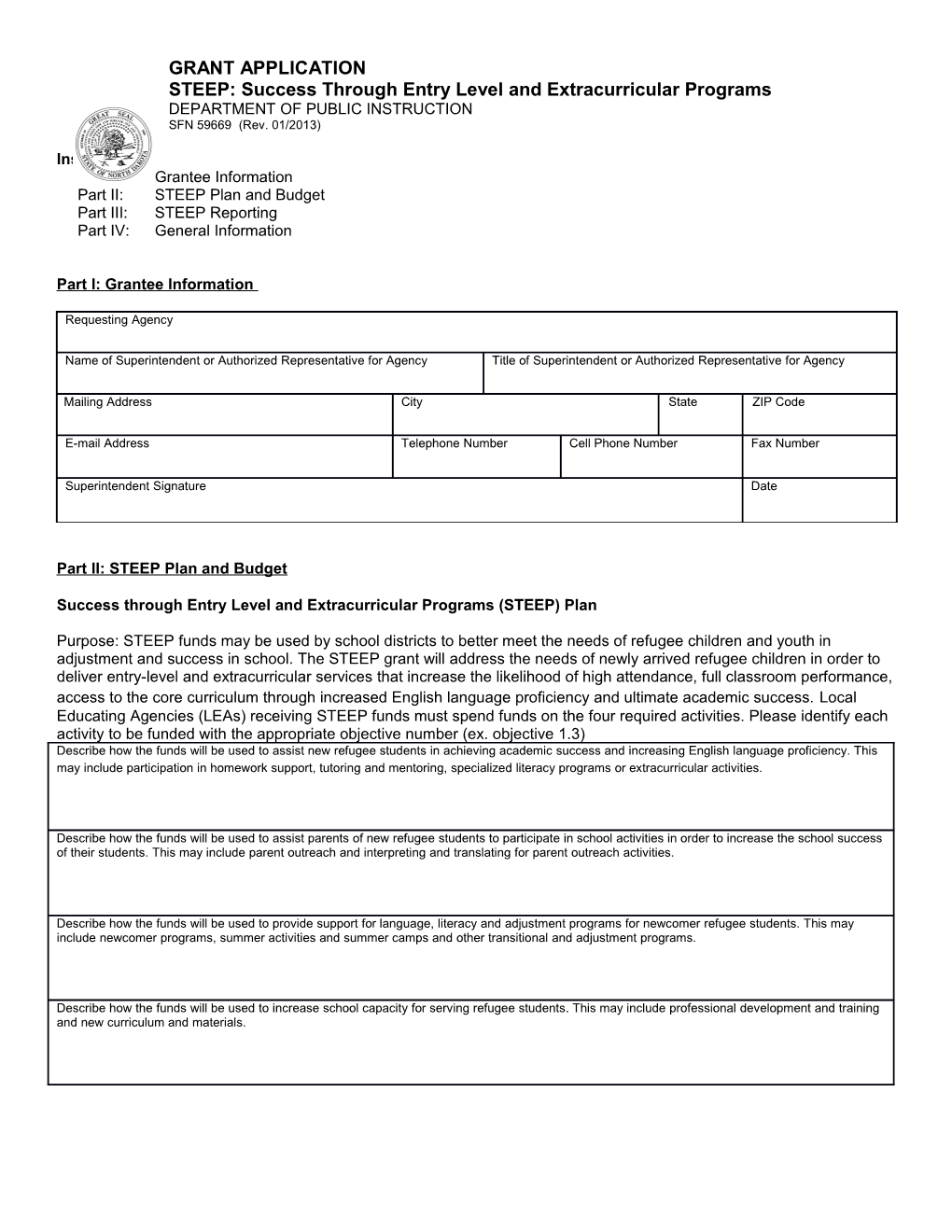 Grant Application s1