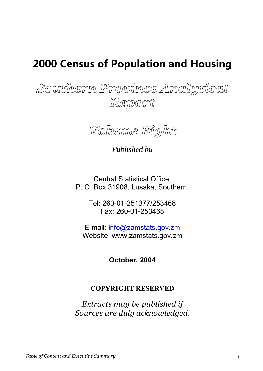 2000 Census of Population and Housing