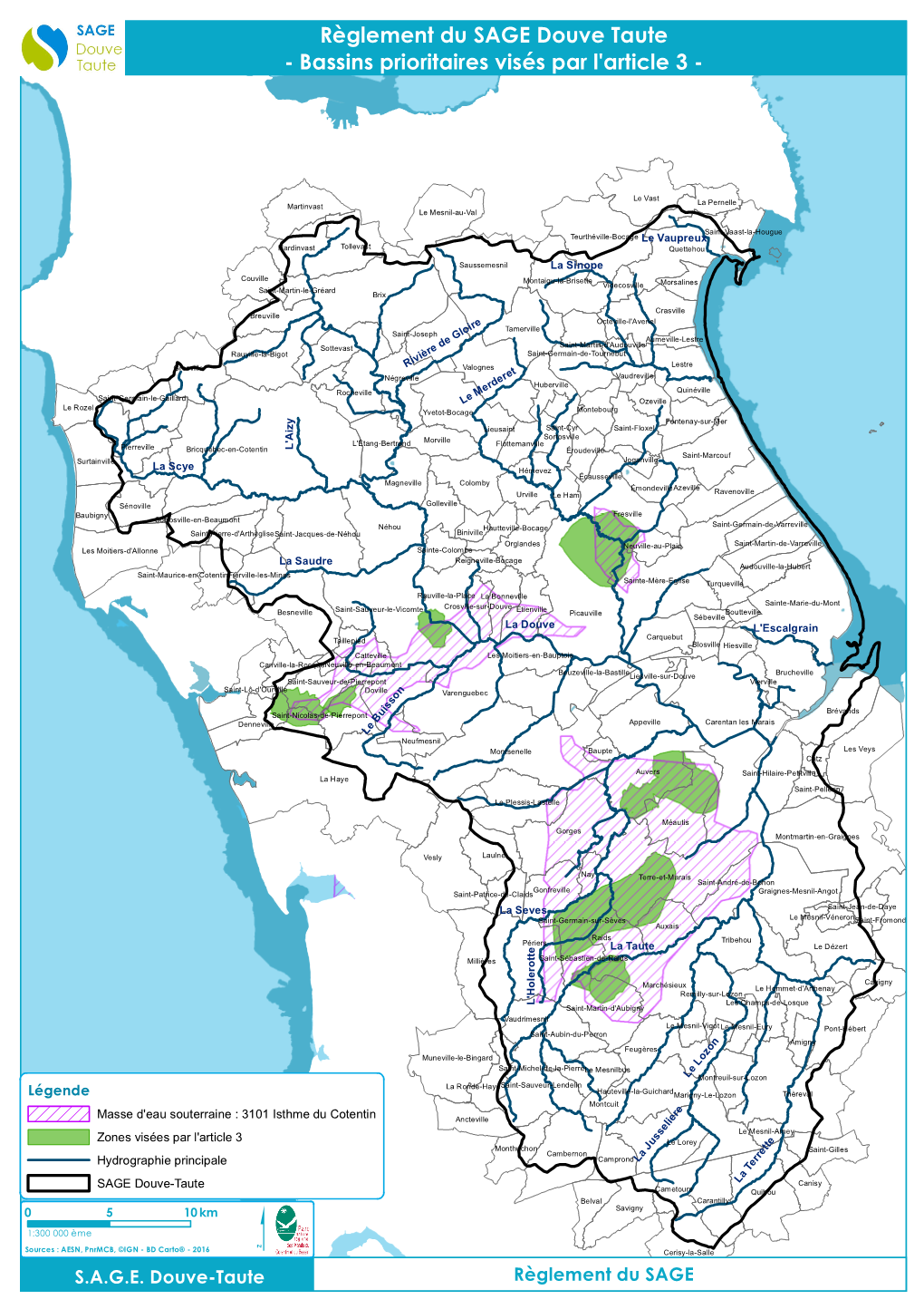 Isigny/Trév /Ballero Règlement Du SAGE Douve Taute