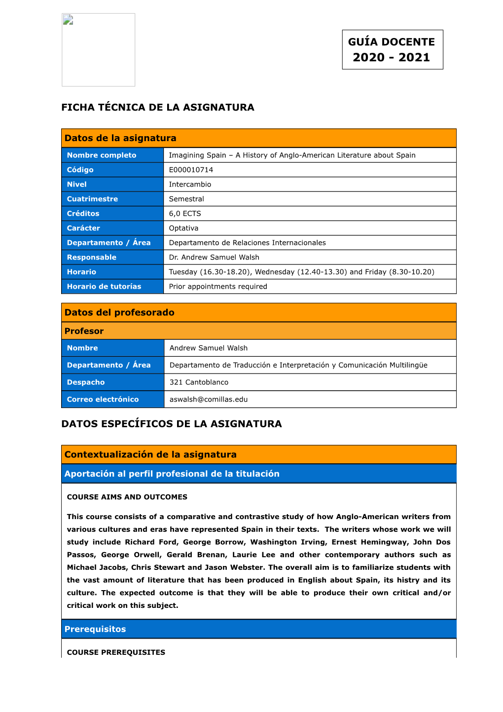 Guía Docente 2020 - 2021