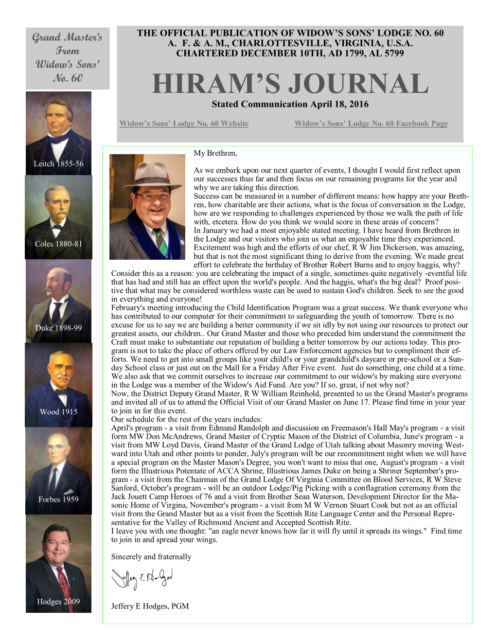 Hiram's Journal