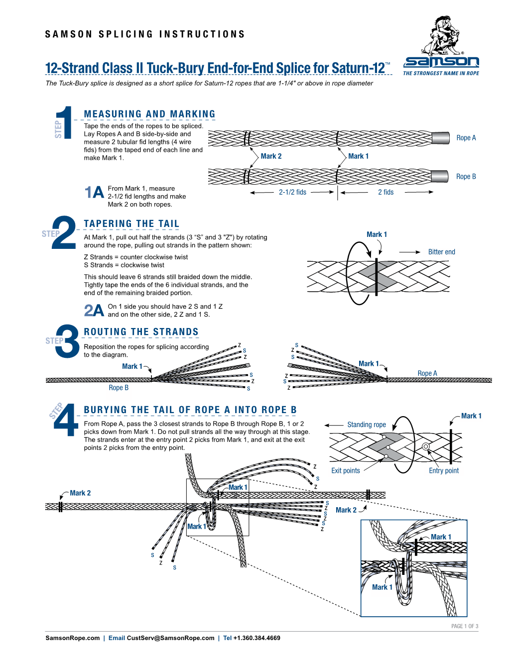 12-Strand Class II Tuck-Bury End-For-End Splice for Saturn-12™