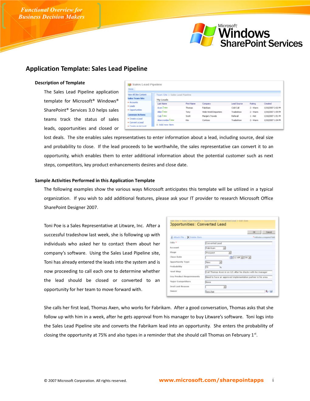 Functional Overview for Business Decision Makers s1