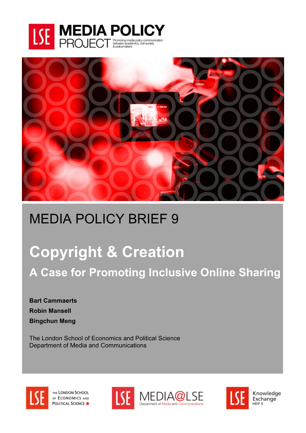 LSE MPP Policy Brief 9 Copyright and Creation