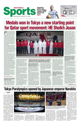 Medals Won in Tokyo a New Starting Point for Qatar Sport Movement: HE