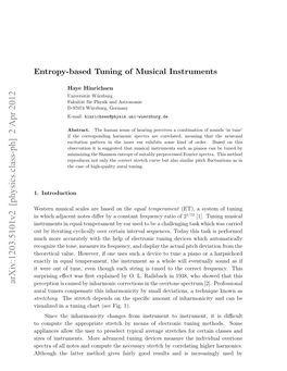 Entropy-Based Tuning of Musical Instruments