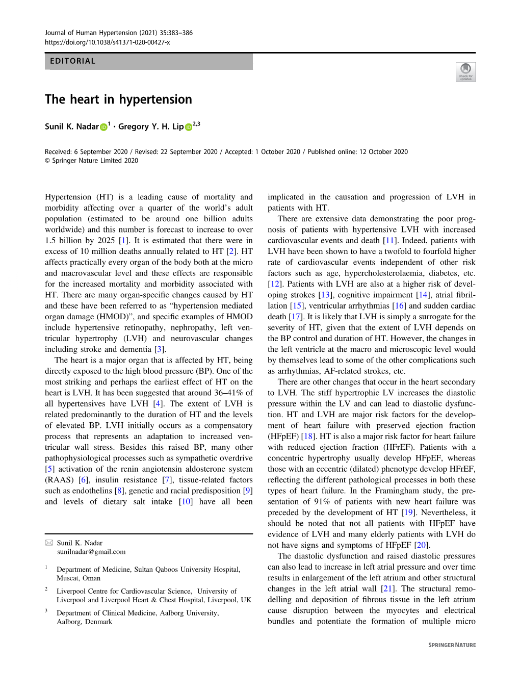 The Heart in Hypertension