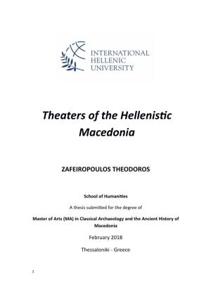Theaters of the Hellenistic Macedonia