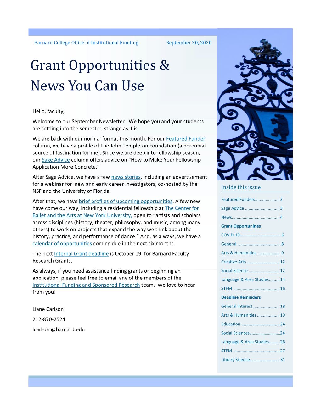 Grant Opportunities & News You Can