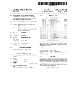 (12) United States Patent (10) Patent No.: US 8.445,002 B2 Mansouri (45) Date of Patent: May 21, 2013