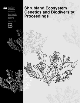 Shrubland Ecosystem Genetics and Biodiversity: Proceedings; 2000 June 13–15; Provo, UT