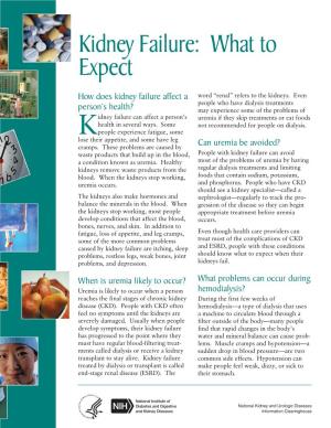 Kidney Failure: What to Expect